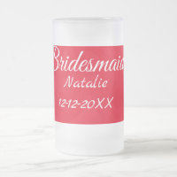 Simple minimal pink bridesmaid add name year text