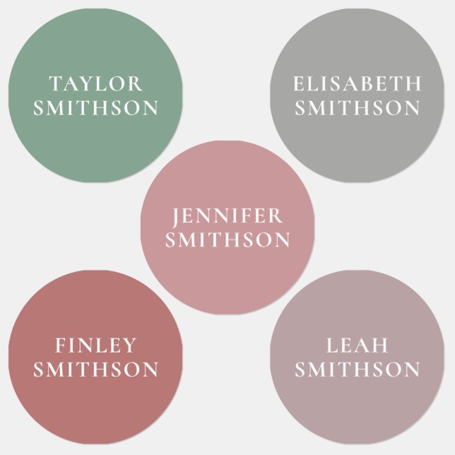   Simple Minimal Pink & Green Add Your Name School (Group)