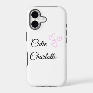 simple minimal pink heart glitter sparkle add name