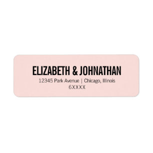 Simple & Minimal Pink Typography Wedding Address