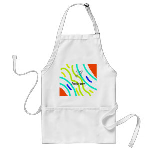 Simple minimal plane travel add your name beach fl standard apron