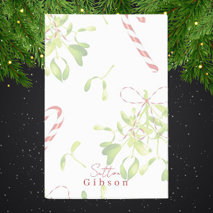 Simple Minimal Pretty Holiday Greenery Post-it Notes