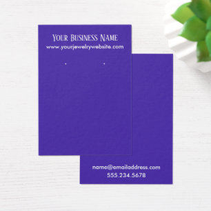 Simple Minimal Purple Earring Holder Display Cards