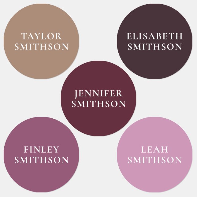   Simple Minimal Purple & Tan Add Your Name School (Group)