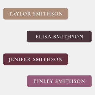   Simple Minimal Purple & Tan Add Your Name School