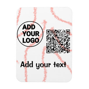 Simple minimal q r code add logo scan code name t magnet