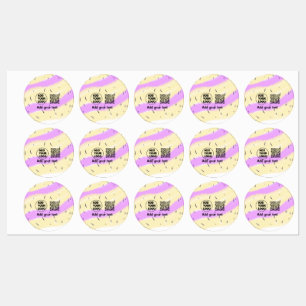 Simple minimal q r code add logo scan code name te