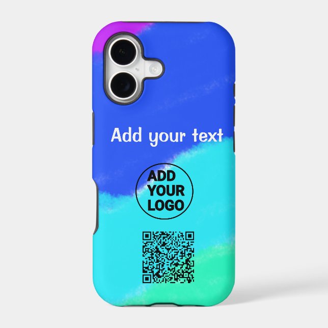 Simple minimal q r code add logo scan code name te (Back)