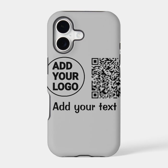 Simple minimal q r code add logo scan code name te (Back)
