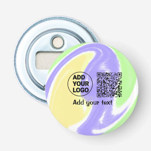 Simple minimal q r code add logo scan code name te bottle opener