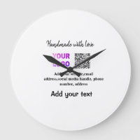 Simple minimal q r code add logo scan code name te