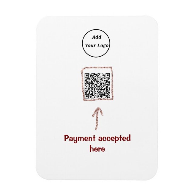 Simple minimal q r code add logo scan code name te magnet (Vertical)