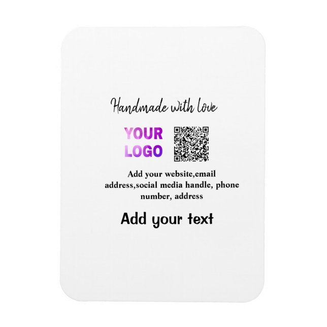 Simple minimal q r code add logo scan code name te magnet (Vertical)