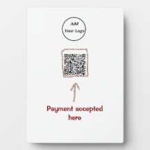 Simple minimal q r code add logo scan code name te