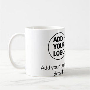 Simple minimal q r code add logo scan code name we coffee mug