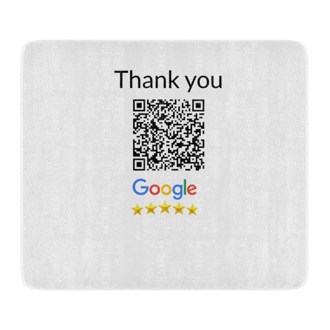 Simple minimal q r code add logo scan code name we cutting board (Front)