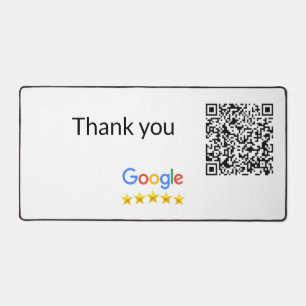 Simple minimal q r code add logo scan code name we desk mat