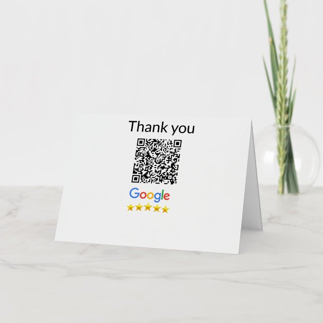 Simple minimal q r code add logo scan code name we foil holiday card (Front)