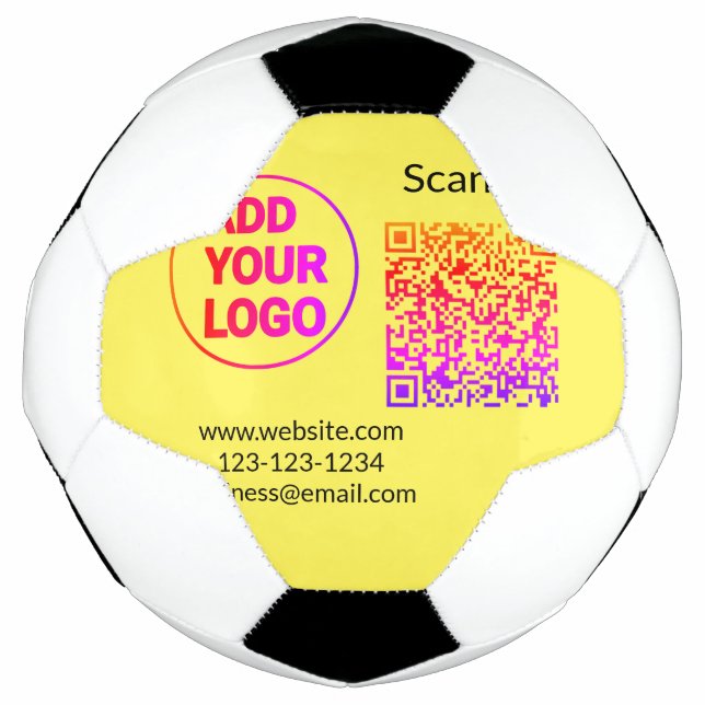 Simple minimal q r code add logo scan code name we football (Front)