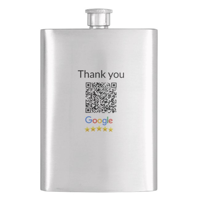 Simple minimal q r code add logo scan code name we hip flask (Front)