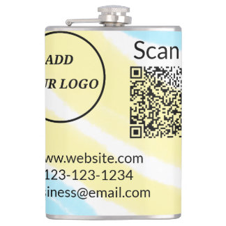 Simple minimal q r code add logo scan code name we hip flask