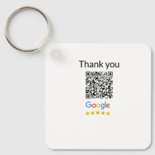 Simple minimal q r code add logo scan code name we key ring