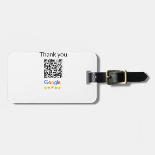 Simple minimal q r code add logo scan code name we luggage tag