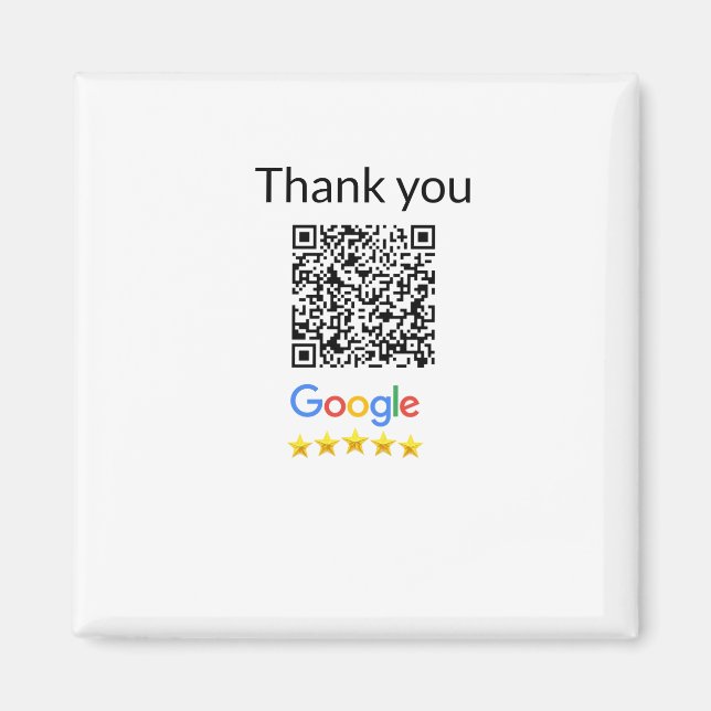 Simple minimal q r code add logo scan code name we magnet (Front)