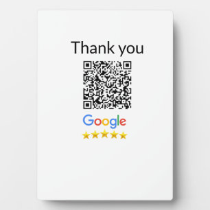 Simple minimal q r code add logo scan code name we plaque