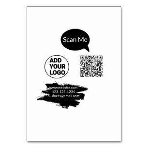 Simple minimal q r code add logo scan code name we table number