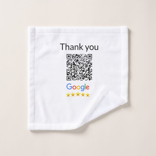 Simple minimal q r code add logo scan code name we wash cloth (Wash Cloth)