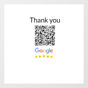 Simple minimal q r code add logo scan code name we window cling