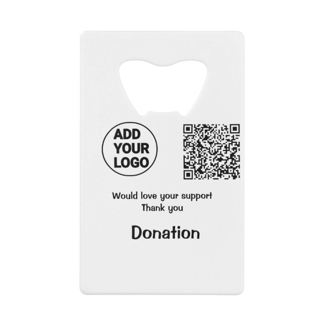 Simple minimal q r code add logo social-media text (Front)