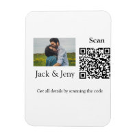 Simple minimal Q R code add photo name text Throw