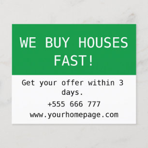 Simple Minimal Real Estate Buyer We Buy Houses  Flyer