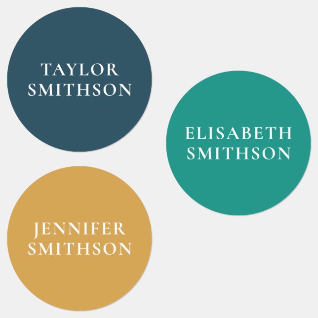     Simple Minimal Retro Colours Custom Name Schoo (Group)