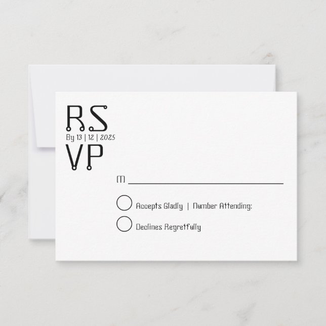 Simple Minimal rsvp card (Front)