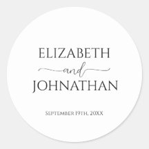 Simple Minimal Script Black & White Wedding