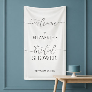 Simple Minimal Script Bridal Shower Welcome Banner