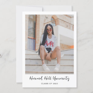 Simple Minimal Script Graduation Party Invitation