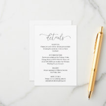 Simple Minimal Script Wedding Details