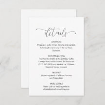 Simple Minimal Script Wedding Details