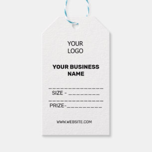 simple minimal social media custom logo price gift tags