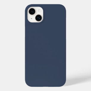 simple minimal solid color custom blue gray rich  Case-Mate iPhone 14 plus case