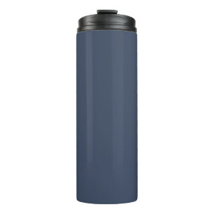 simple minimal solid color custom blue gray rich thermal tumbler