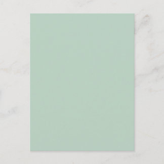 simple minimal solid color custom green gray boho postcard