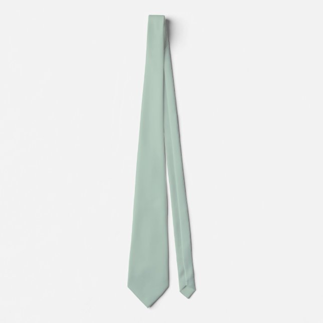 simple minimal solid color custom green gray boho  tie (Front)