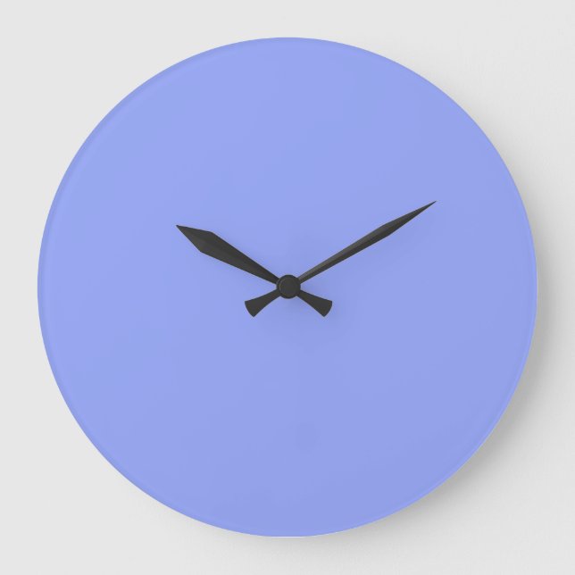 simple minimal solid colour custom blue pastel ad large clock (Front)
