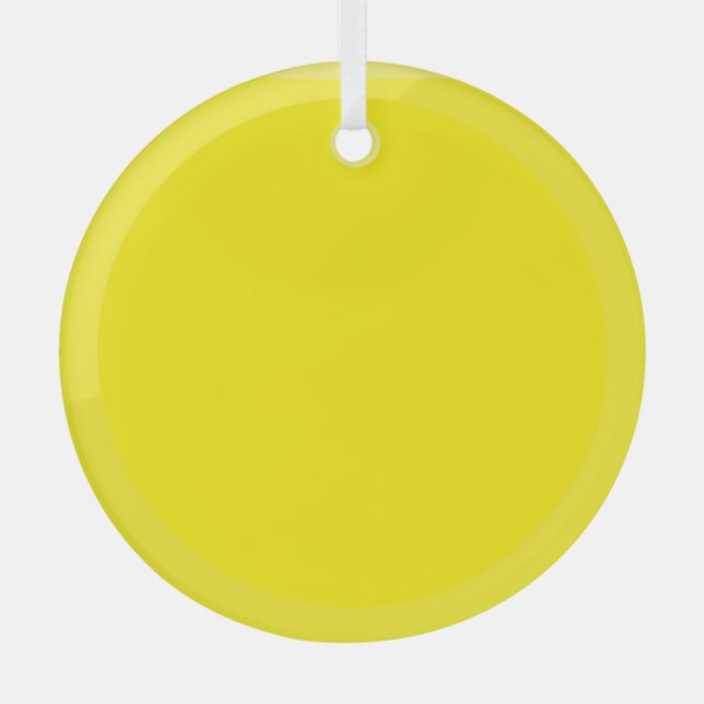 simple minimal solid colour custom     glass tree decoration (Front)