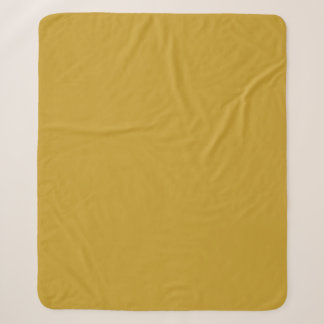simple minimal solid colour custom mustard golden sherpa blanket